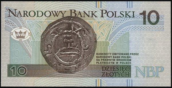 10 złotych, 25.03.1994; seria YB, numeracja 0664