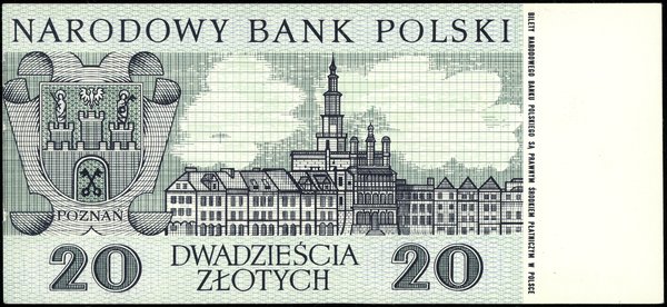 20 złotych, 2.01.1965; seria KH, numeracja 12043