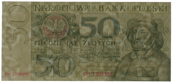 50 złotych, 2.01.1964; seria KH, numeracja 12043