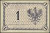 1 złoty, 28.02.1919; seria 3 J, numeracja 057,079; Lucow 562 (R4), Miłczak 47a, Pick 51; miejscowe..