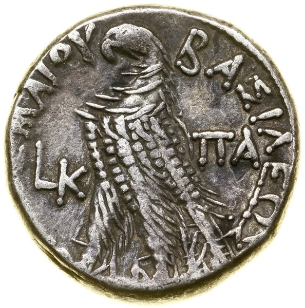 Tetradrachma, rok 20 (95–94 pne), Aleksandria; A