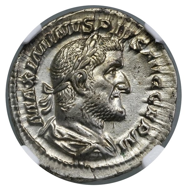 Denar, (236–238), Rzym; Aw: Popiersie cesarza w 