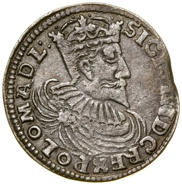 Szóstak, 1596, Bydgoszcz; Aw: Popiersie w płaszc