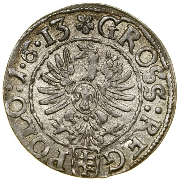 Grosz, 1613, Kraków; Kop. 801, Kopicki (ZIIIW) 3