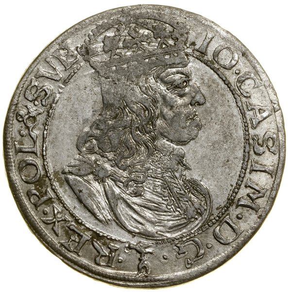 Szóstak, 1659 TLB, Kraków; w legendzie awersu SV