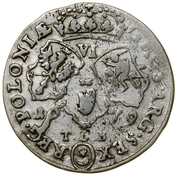 Szóstak, 1679 TLB, Bydgoszcz; małe litery TLB (T