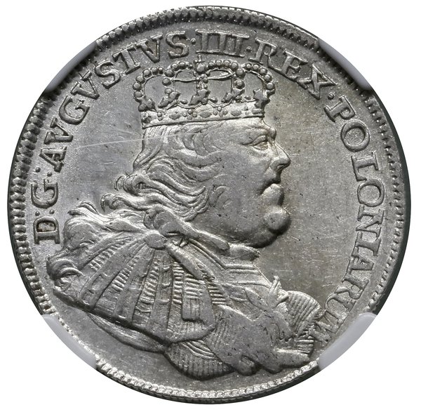 Ort, 1754 EC, Lipsk; pola korony gładkie, w środ