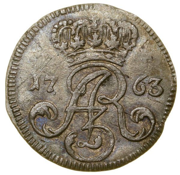 Trojak, 1763, Toruń; litery D - B (Daniel Bottch