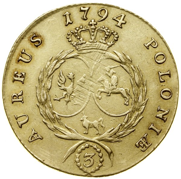 3 dukaty (Stanislaus d’or), 1794, Warszawa