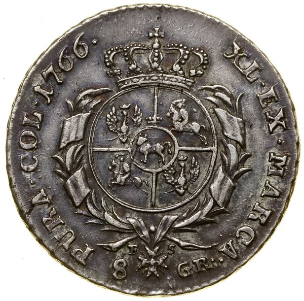 Dwuzłotówka (8 groszy), 1766 FS, Warszawa