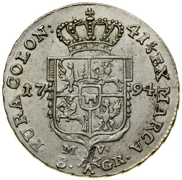 Dwuzłotówka (8 groszy), 1794 MW, Warszawa