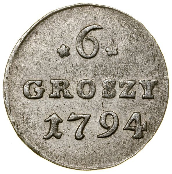 6 groszy miedziane, 1794, Warszawa