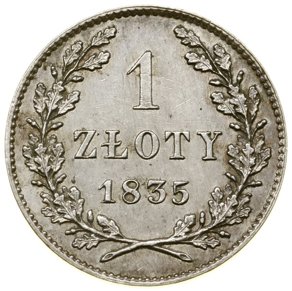 1 złoty, 1835, Wiedeń; Bitkin 1, H-Cz. 3823, Kop