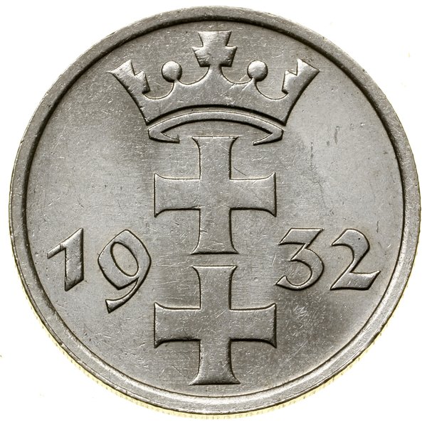 1 gulden, 1932, Berlin, herb Gdańska, AKS 15, Jaeger D.15, CNG 517, Parchimowicz 62