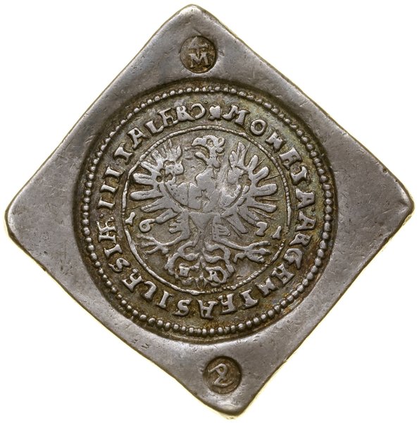 3 talary - klipa jednostronna, 1621, Oława