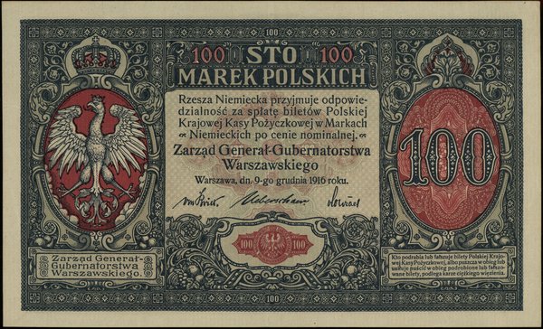 100 marek polskich, 9.12.1916