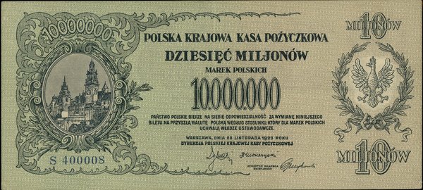 10.000.000 marek polskich, 28.11.1923