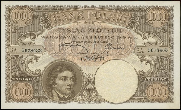 1.000 złotych, 28.02.1919