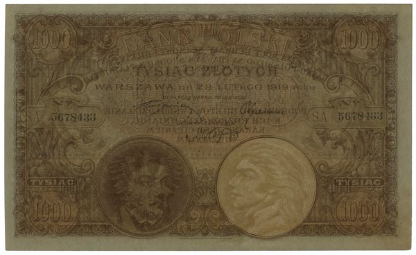 1.000 złotych, 28.02.1919