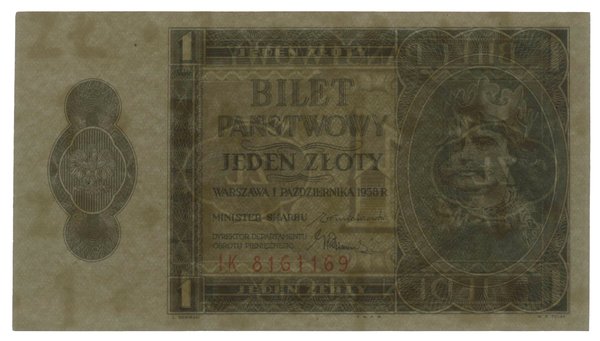 1 złoty, 1.10.1938