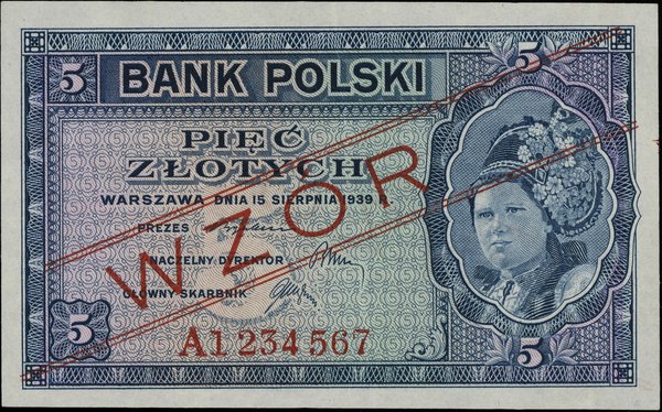 5 złotych, 15.08.1939