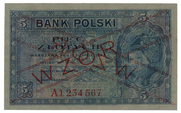 5 złotych, 15.08.1939