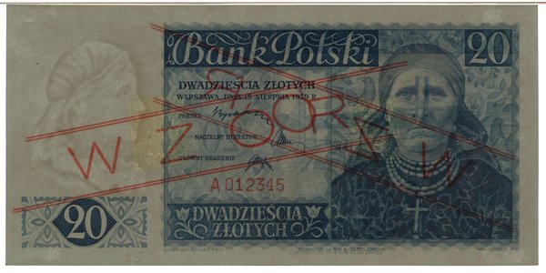 20 złotych, 15.08.1939