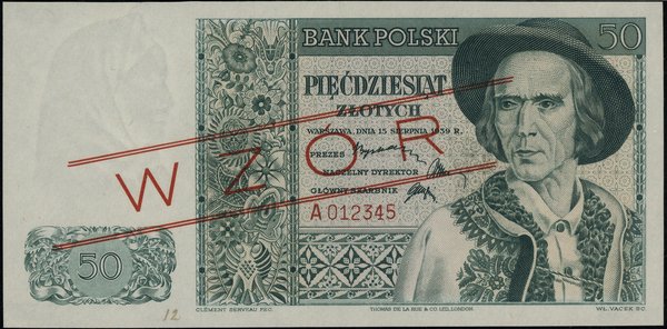 50 złotych, 15.08.1939