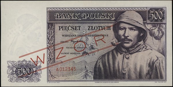 500 złotych, 15.08.1939