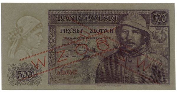 500 złotych, 15.08.1939