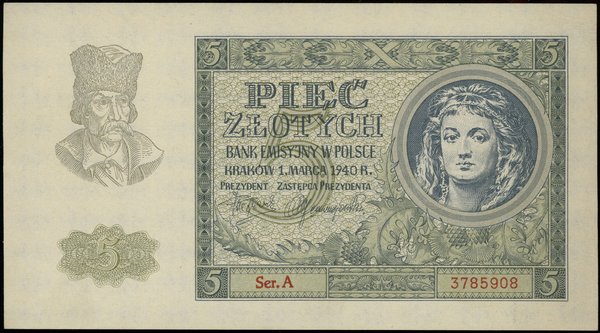 5 złotych, 1.03.1940