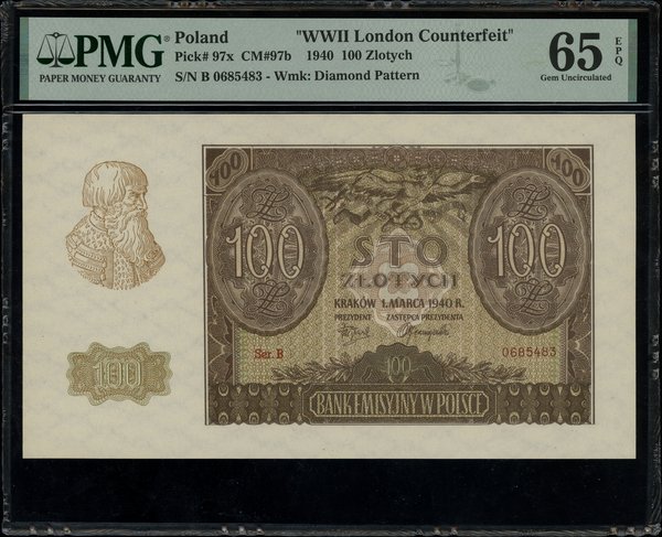 100 złotych, 1.03.1940