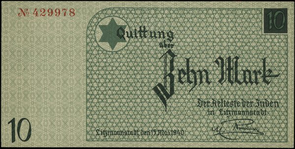 10 marek, 15.05.1940; numeracja 429978, papier b