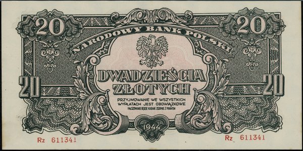 20 złotych, 1944