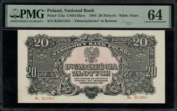 20 złotych, 1944