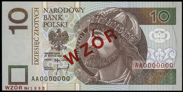 10 złotych, 25.03.1994