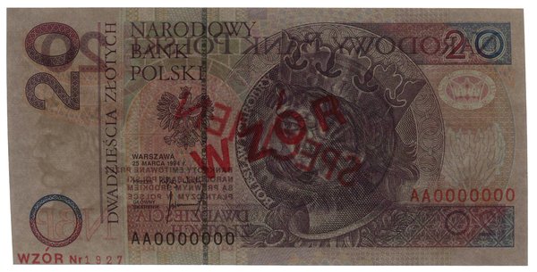 20 złotych, 25.03.1994