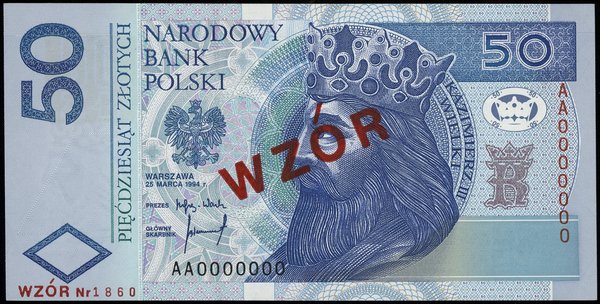 50 złotych, 25.03.1994