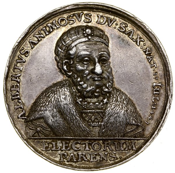 Medal na pamiątkę narodzin Fryderyka Augusta (późniejszego Augusta III), 1696, Wrocław, projektował i wykonał Johann Kittel