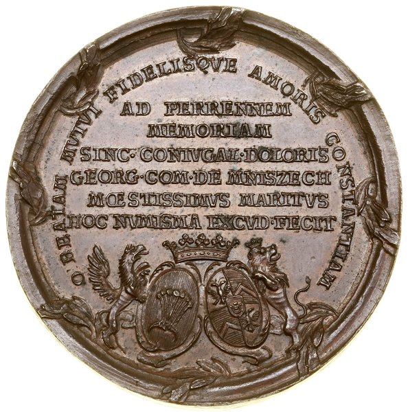 Medal wybity na pamiątkę śmierci Marii Amalii Mniszech z domu Brühl, 1772, Drezno lub Wiedeń (?)