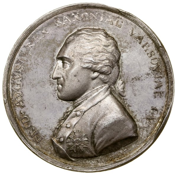 Medal na pamiątkę pobytu Napoleona w Dreźnie i utworzenia Księstwa Warszawskiego, 1807, projektował i wykonał Carl Wilhelm Hoeckner, Drezno(?)