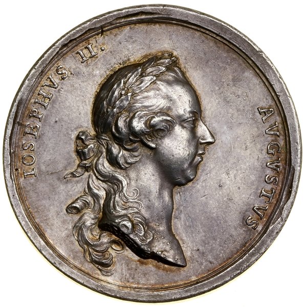 Medal na pamiątkę spotkania Fryderyka II z Józefem II, 1770, projektował i wykonał Johann Martin Krafft