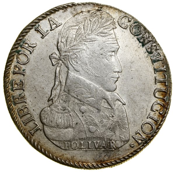 8 soli, 1836 PTS (monogram) LM, Potosi