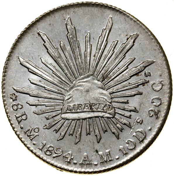 8 reali, 1894 Mo AM, Mexico City