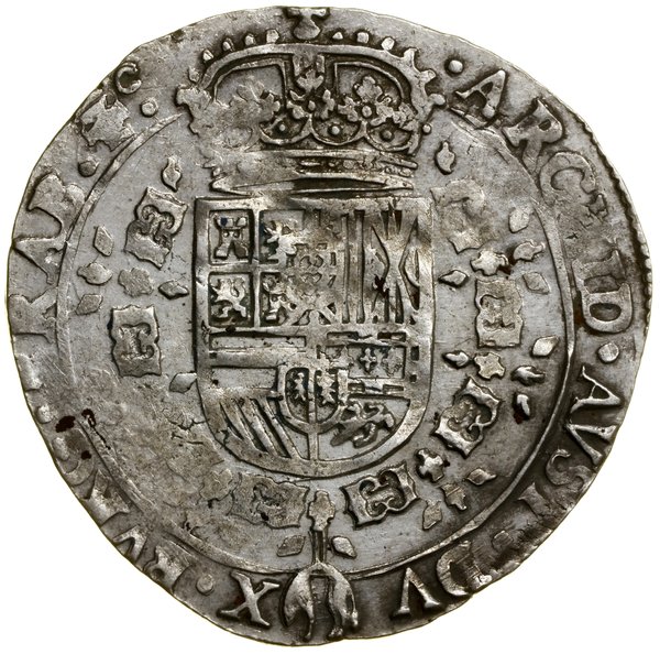 1/4 patagona, 1645, Antwerpia; znak menniczy „dł