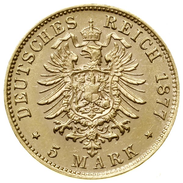 5 marek, 1877 D, Monachium