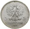 5 złotych, 1930, Warszawa; Sztandar – 100-lecie Powstania Listopadowego; Kop. 2942 (R), Parchimowi..