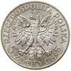 5 złotych, 1932, Warszawa; Głowa kobiety w czepcu, ze znakiem menniczym pod szponem Orła; Kop. 294..