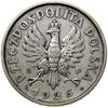 5 złotych, 1925, Warszawa; Konstytucja; Aw: Orzeł z koroną, wokoło napis RZECZPOSPOLITA POLSKA 192..