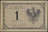 1 złoty, 28.02.1919; seria 82 J, numeracja 039,217; Lucow 563 (R3), Miłczak 47b; piękny banknot w ..